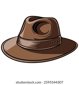 Outdoor hiking hat icon cartoon isolated vector illustration on white background