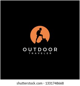 outdoor hiking logo design