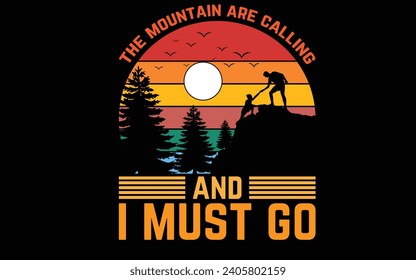 Outdoor hiking t shirt design