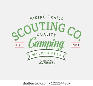 Outdoor hiking trails scouts is a vector illustration about wilderness exploration