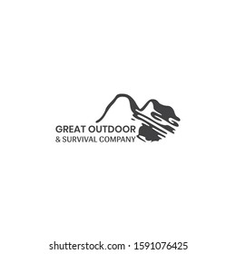 Outdoor Hill Logo, Camping Logo Vector, Business Logo, Company Logo Template