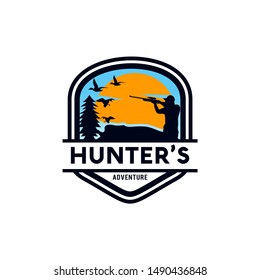 Outdoor Hunter Logo Design Vector Template