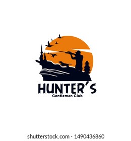 Outdoor Hunter Logo Design Vector Template
