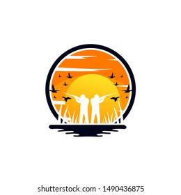 Outdoor Hunter Logo Design Vector Template