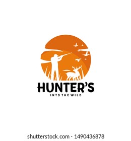 Outdoor Hunter Logo Design Vector Template Stock Vector (Royalty Free ...