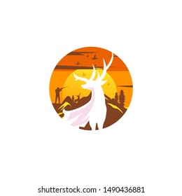 Outdoor Hunter Logo Design Vector Template