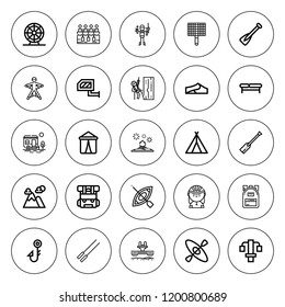 Outdoor Icon Set Collection 25 Outline Stock Vector (Royalty Free ...