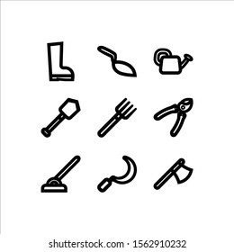 outdoor icon set vector illustration logo template for many purpose. Isolated on white background.