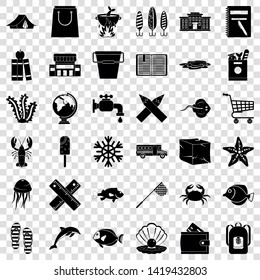 Outdoor icons set. Simple style of 36 outdoor vector icons for web for any design
