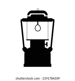 Outdoor lantern camping lamp icon | Black Vector illustration |