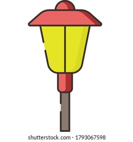 Diseño plano de ilustración de icono de luz exterior
