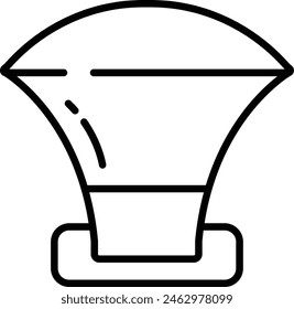 Outdoor light outline icon vector illustration