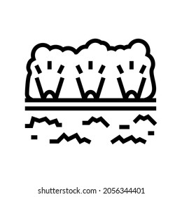 outdoor lighting lamps line icon vector. outdoor lighting lamps sign. isolated contour symbol black illustration