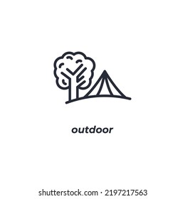outdoor line icon. linear style sign for mobile concept and web design. Outline vector icon. Symbol, logo illustration. Vector graphics