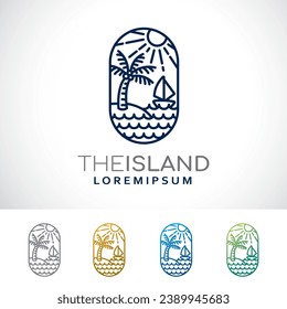 Outdoor Line Logo Design Template
