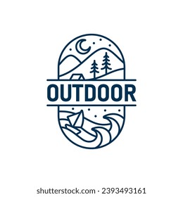 Outdoor Line Logo Design Template