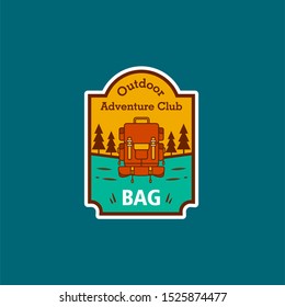 Outdoor logo badge in vector