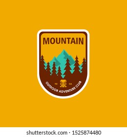 Outdoor logo badge in vector