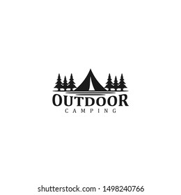 Outdoor logo of camping and adventure
