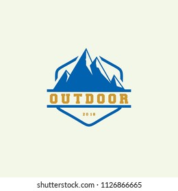 Outdoor Logo Design Template. Adventure Logo Design Template. Mountain Logo Design Template