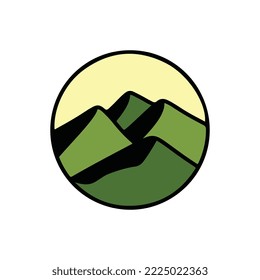 Outdoor Logo Design Template. Beach Sea Icon Vector illustration