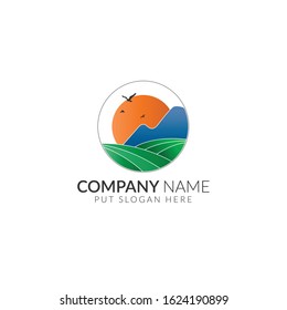 Outdoor logo design, travel logo template. Vector