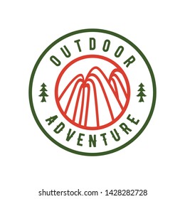 Outdoor logo, outdoor emblem simple design