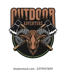 outdoor logo with goat mascot