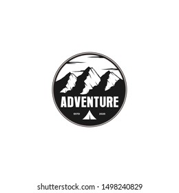Outdoor logo of mountain and adventure
