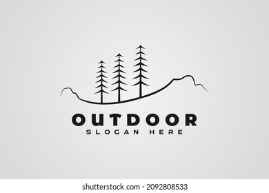 Outdoor logo vector. Often usage for hiking, outdoor, adventure