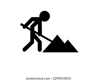 outdoor man works concept vector 