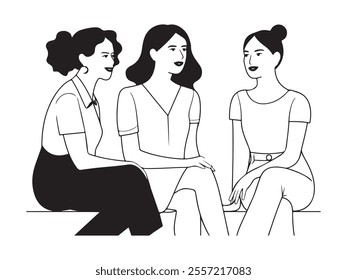 outdoor meeting of female friends