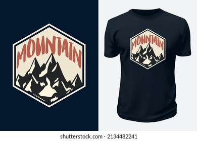 Outdoor Mountain Adventure Life Vector Graphics T shirt design for pod site