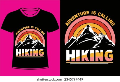 Outdoor Mountain Hiking T-shirt Design 