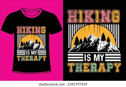 Outdoor Mountain Hiking T-shirt Design 