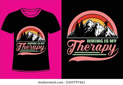 Outdoor Mountain Hiking T-shirt Design 