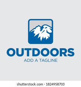 Outdoor Mountain Landscape Logo Concept
