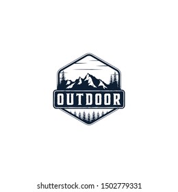 Outdoor Mountain Nature Logo Adventure Wildlife Stock Vector (Royalty ...