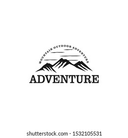 Outdoor mountain nature logo - adventure wildlife pine tree forest design