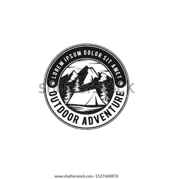 Outdoor Mountain Nature Logo Adventure Wildlife Stock Vector (Royalty ...