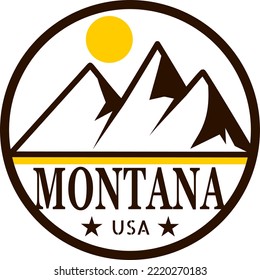 Outdoor mountain recreation Montana label