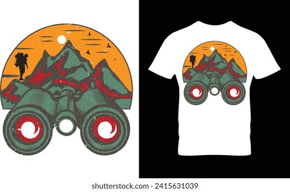 Outdoor at the mountain retro print design for t shirt and others. Camping beside of lake graphic artwork. Explore more print design.