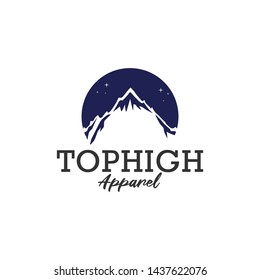 Outdoor Mountain Round Logo Design