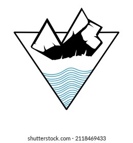 outdoor mountain t-shirt design logo