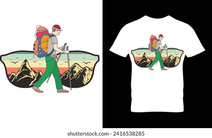 Outdoor mountain t-shirt design.Colorful and fashionable t-shirt design for men and women.