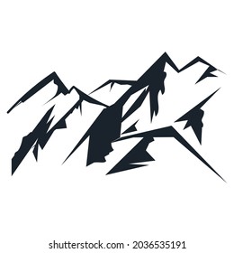 Outdoor mountain view silhouette stock illustration 
