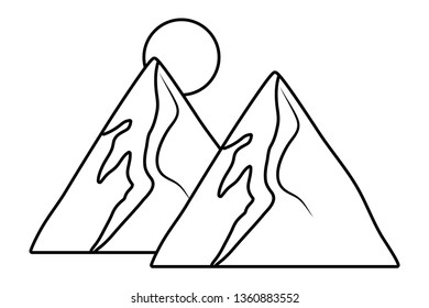 outdoor mountains cartoon