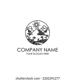 outdoor nature kine art logo