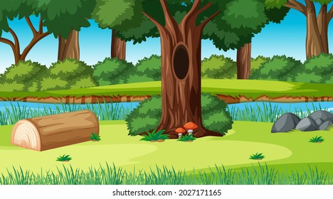 Outdoor nature landscape background illustration