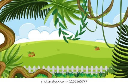 outdoor nature landscape scene illustration